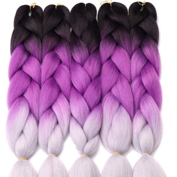 5 packs of PURPLE ombré braiding hair *NWT* main image 6
